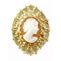 N277 14K CAMEO SLIDE 